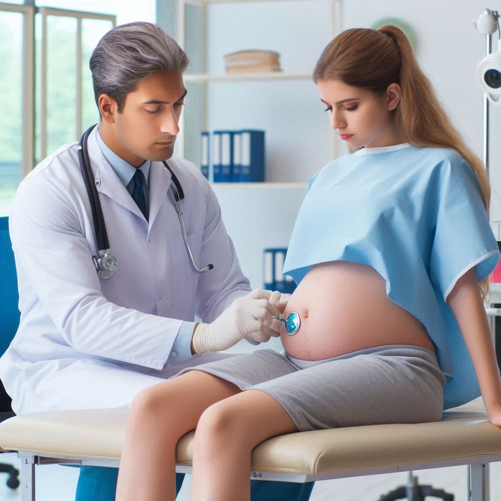 Gynaecology clinic doctor treating patient (1)